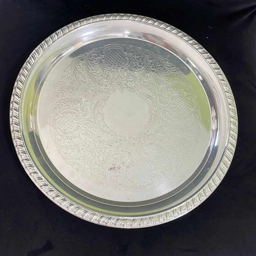 Italian Antique Vintage Leonard Silver Plate Serving Tea Tray